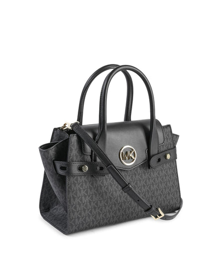 Geantă satchel Michael Kors neagră din PVC