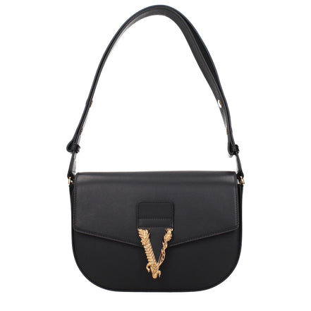 Versace Geantă Crossbody Neagră din Piele