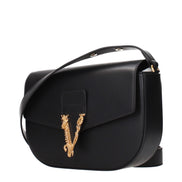 Versace Geantă Crossbody Neagră din Piele