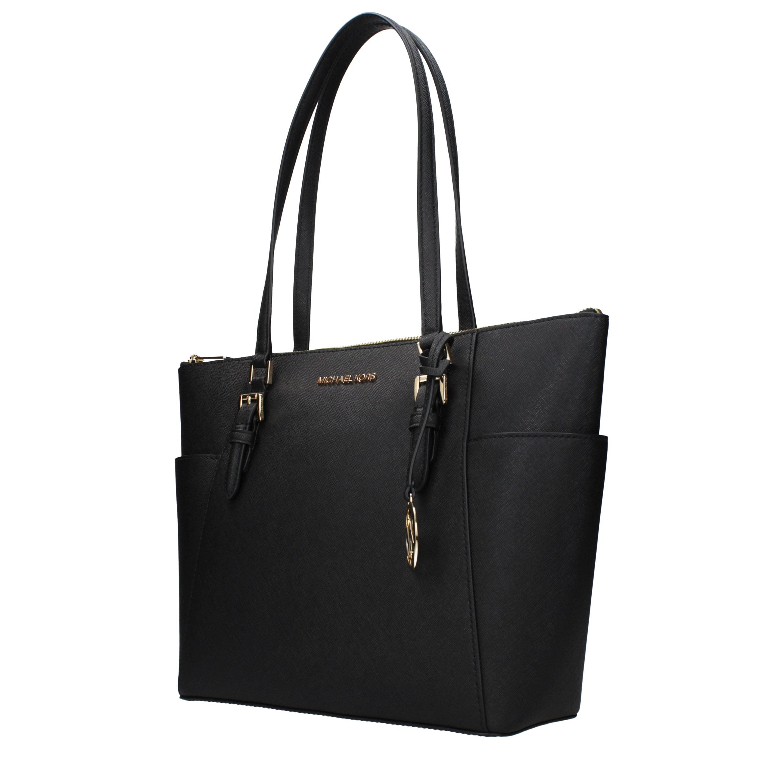 Geantă de umăr Michael Kors neagră din piele