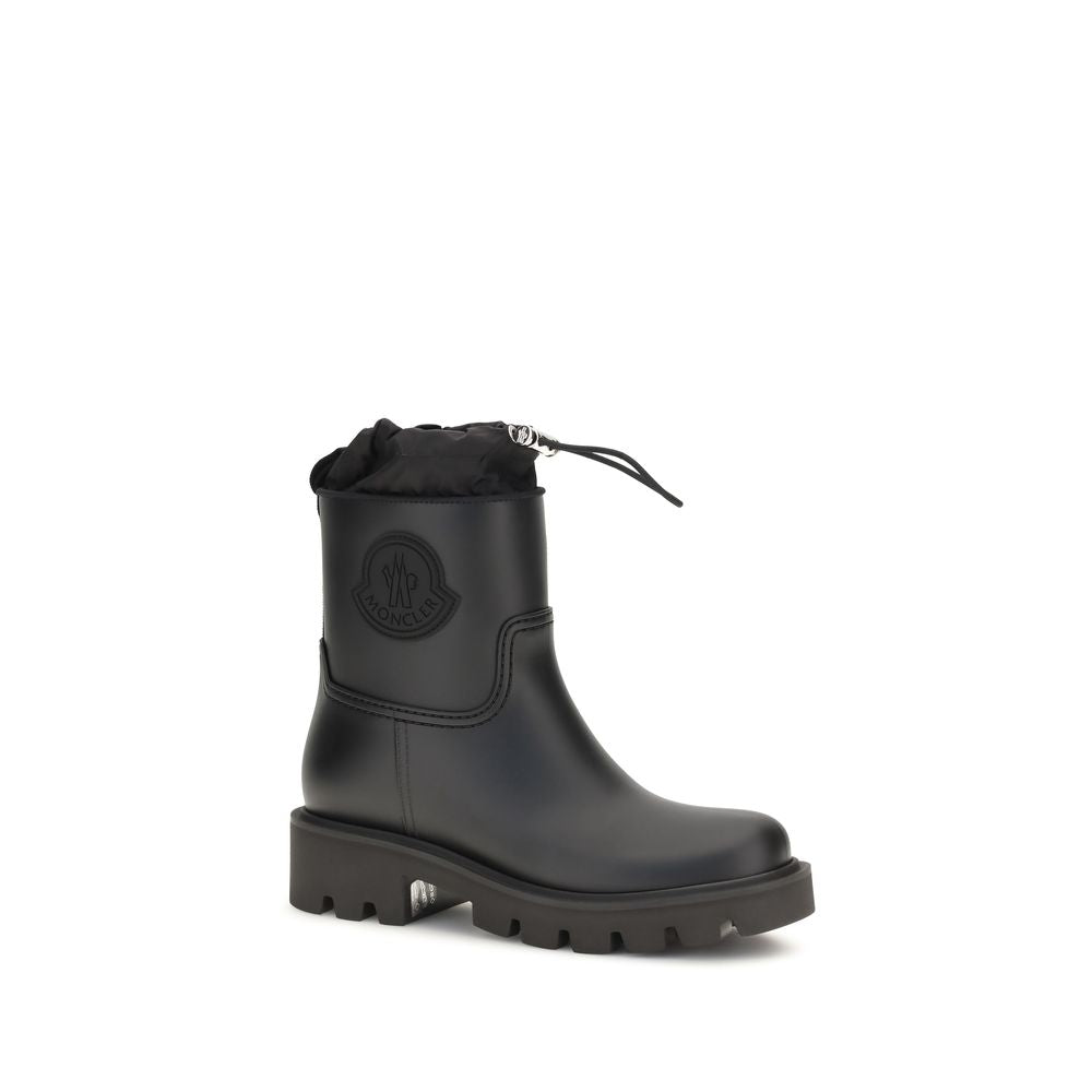 Moncler Cizme de Ploaie Negre din PVC