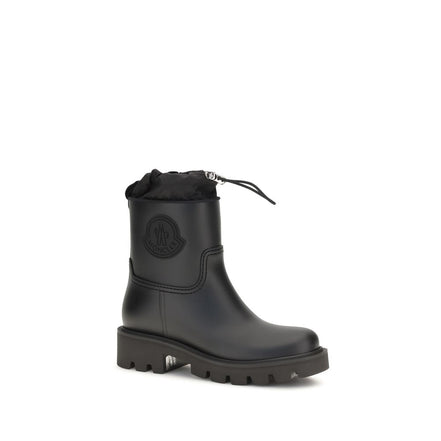Moncler Cizme de Ploaie Negre din PVC