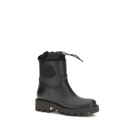 Moncler Cizme de Ploaie Negre din PVC