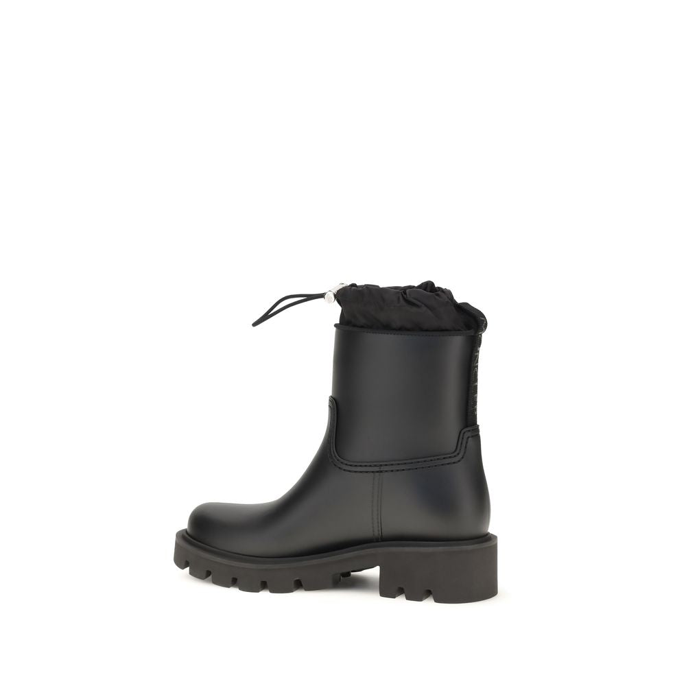 Moncler Cizme de Ploaie Negre din PVC