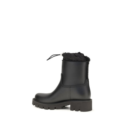 Moncler Cizme de Ploaie Negre din PVC