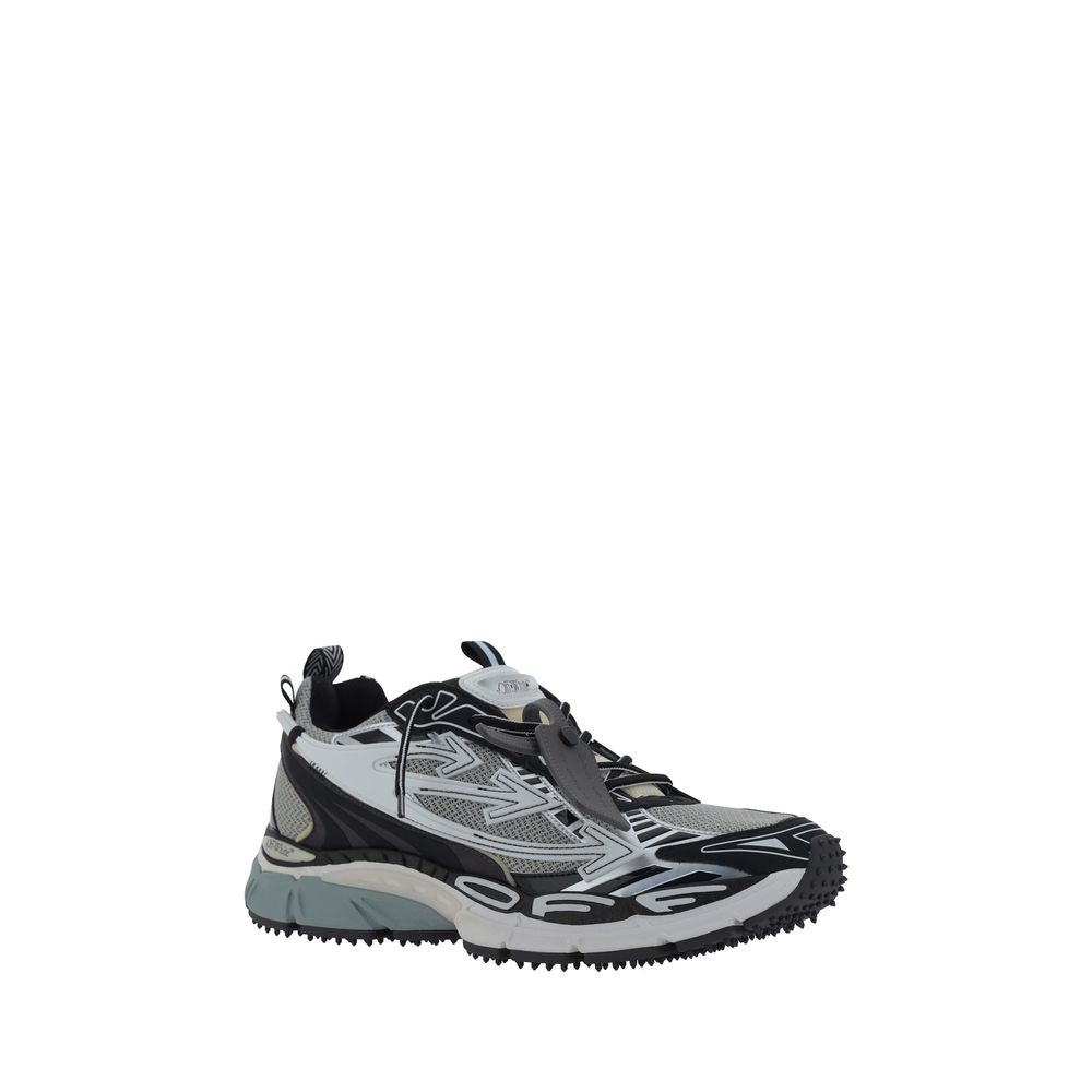 Off-White Pantofi Sport Gri din Poliuretan