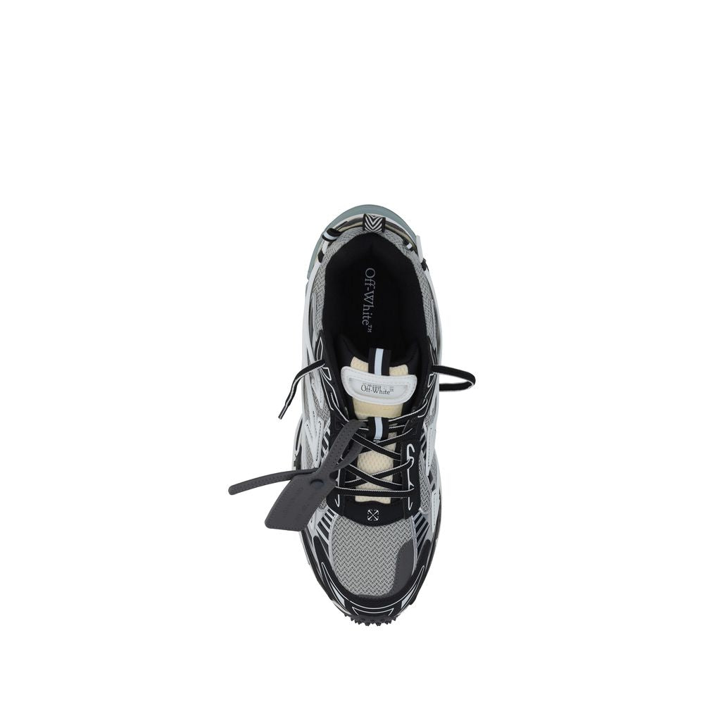 Off-White Pantofi Sport Gri din Poliuretan
