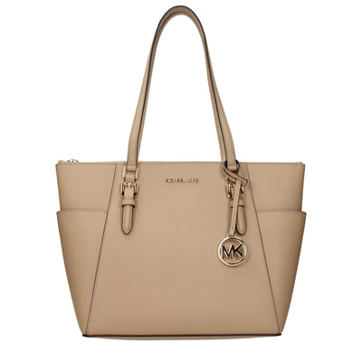Geantă de umăr Michael Kors bej din piele