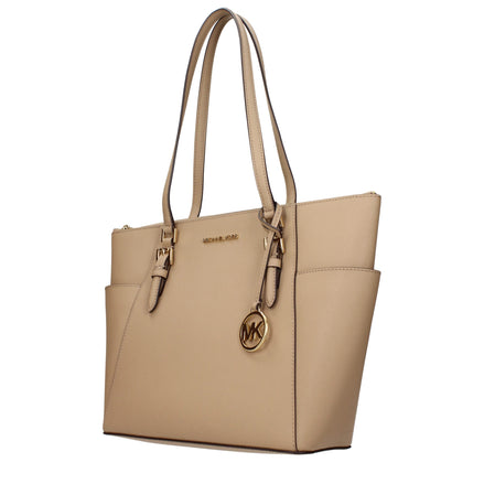 Geantă de umăr Michael Kors bej din piele
