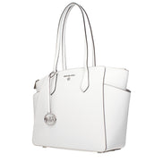 Geantă de umăr Michael Kors albă din piele