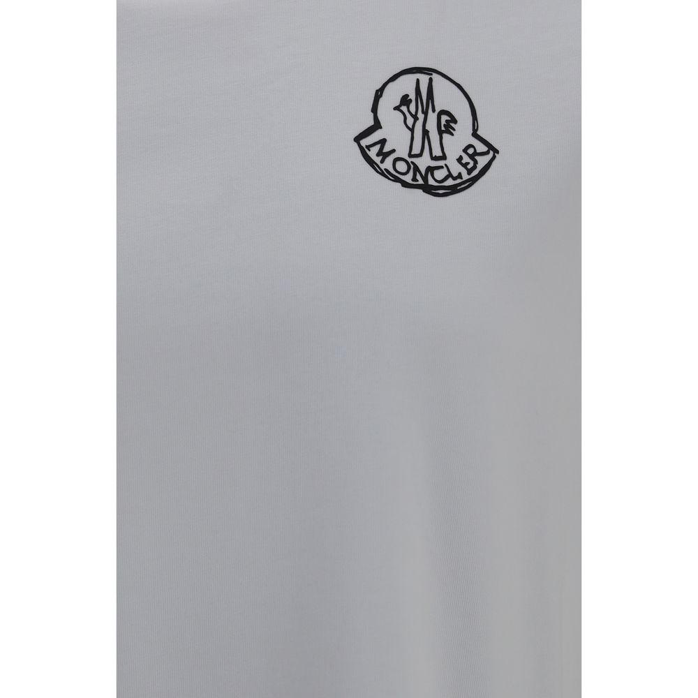 Tricou Moncler alb din bumbac