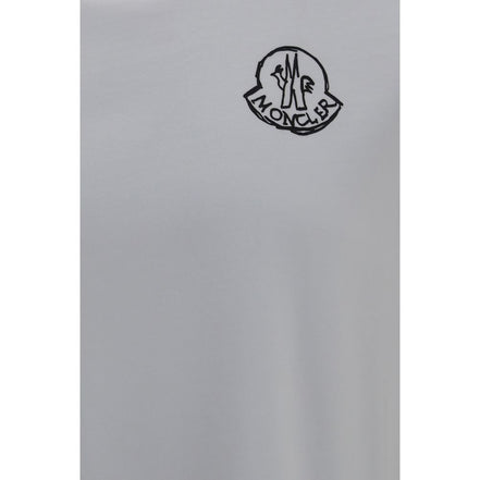 Tricou Moncler alb din bumbac