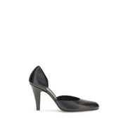 The Row Black Lambskin High Heel Pumps