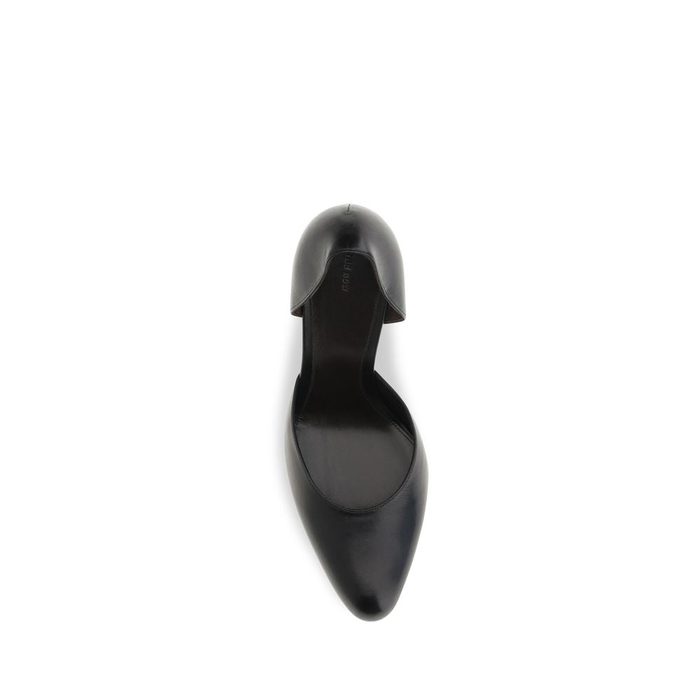 The Row Black Lambskin High Heel Pumps