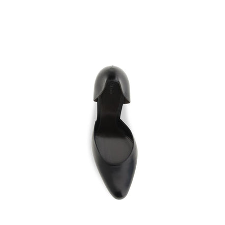 The Row Black Lambskin High Heel Pumps