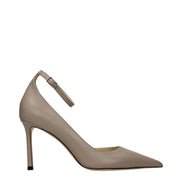 Sandale cu toc înalt Jimmy Choo gri din piele