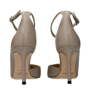 Sandale cu toc înalt Jimmy Choo gri din piele