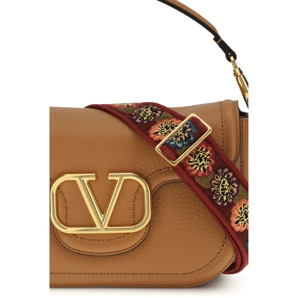 Valentino Garavani Beige Calf Leather Shoulder Bag