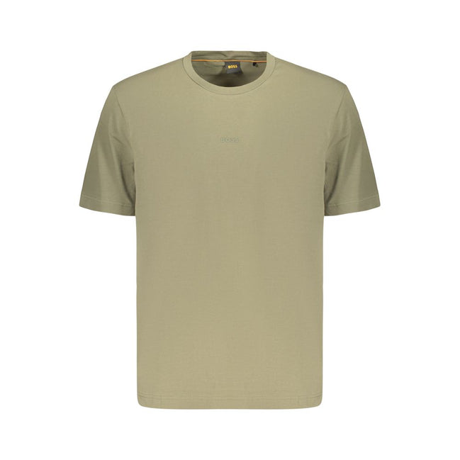 Tricou Hugo Boss verde din bumbac pentru bărbați