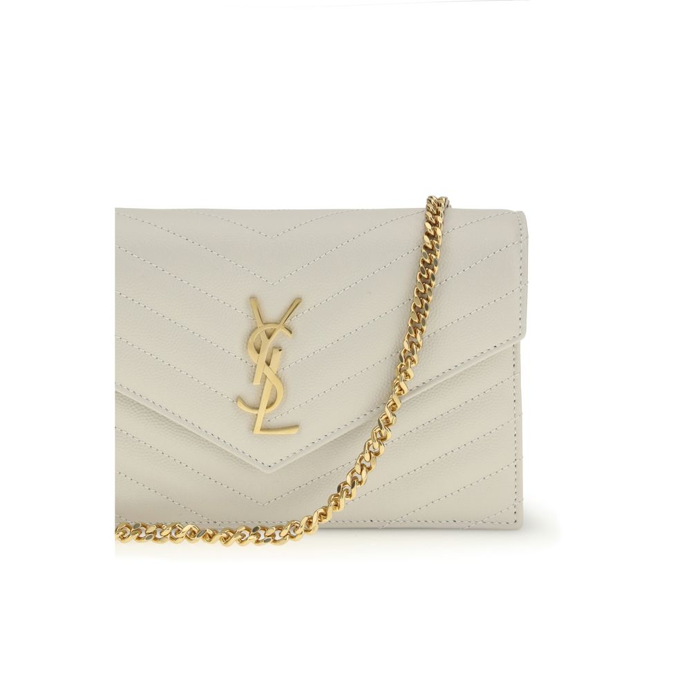 Saint Laurent Geantă de Umăr Bej din Piele