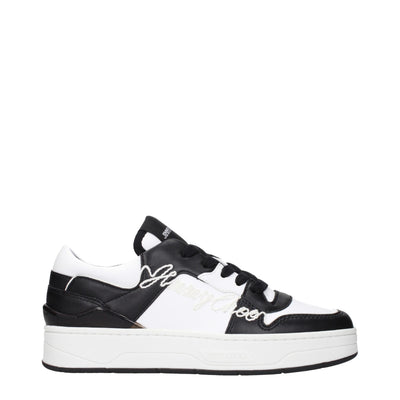 Sneakers low top Jimmy Choo negri din piele