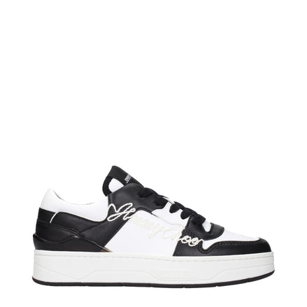 Sneakers low top Jimmy Choo negri din piele