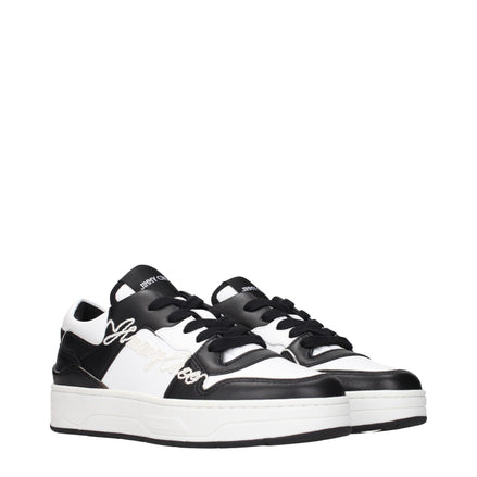 Sneakers low top Jimmy Choo negri din piele