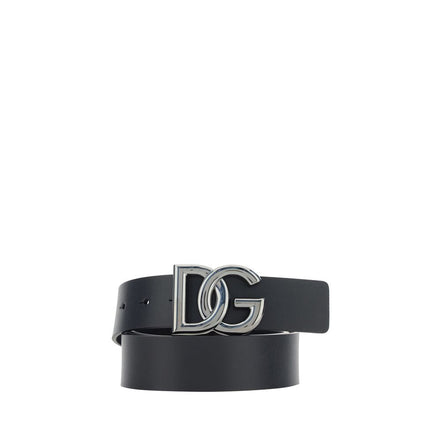 Dolce & Gabbana Black Calf Leather Regular Belt