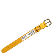 Dolce & Gabbana Yellow Textured Leather Gold Buckle Belt Strap Bracelet