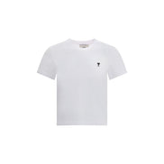 Tricou Ami Paris alb din bumbac