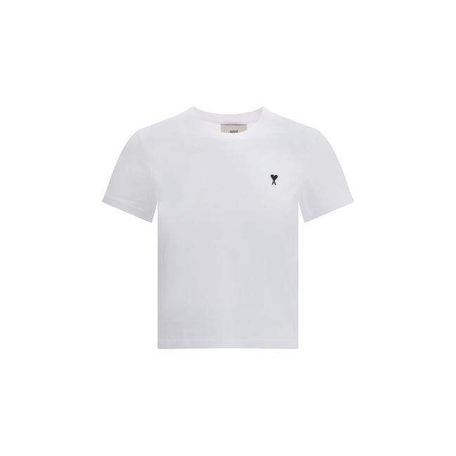 Tricou Ami Paris alb din bumbac