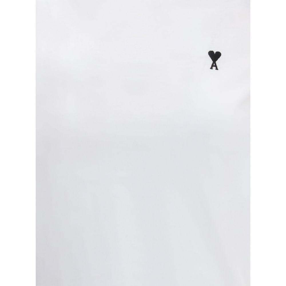 Tricou Ami Paris alb din bumbac