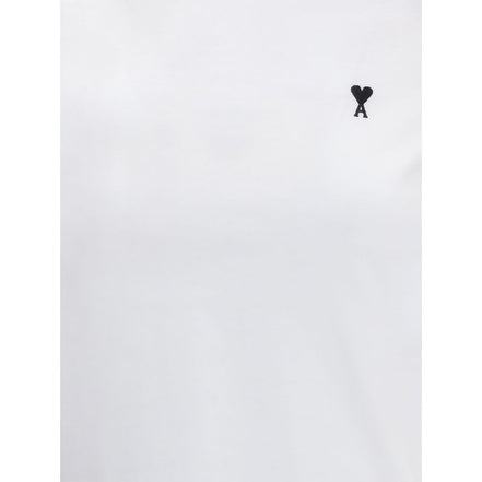Tricou Ami Paris alb din bumbac