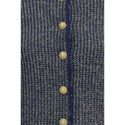 Cardigan Balmain albastru din poliamidă
