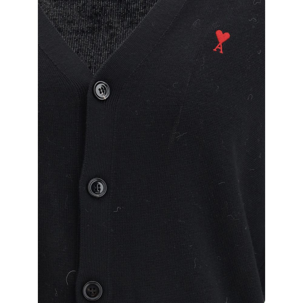 Cardigan Ami Paris negru din lână