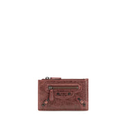 Portofel Balenciaga bordo din piele de miel