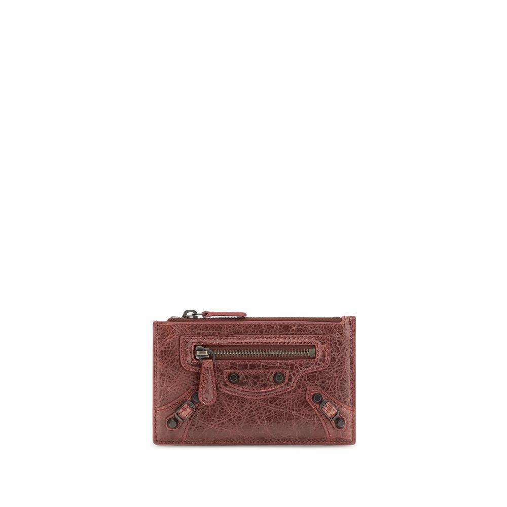 Portofel Balenciaga bordo din piele de miel
