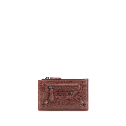 Portofel Balenciaga bordo din piele de miel