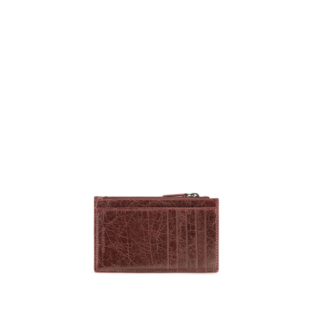 Portofel Balenciaga bordo din piele de miel