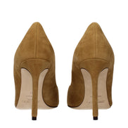 Jimmy Choo Brown Leather High Heel Pumps