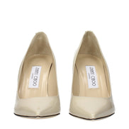 Jimmy Choo Beige Leather High Heel Pumps