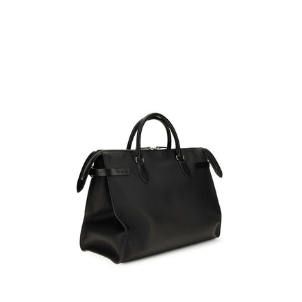 Valentino Garavani Black Calf Leather Bos Taurus Shoulder Bag
