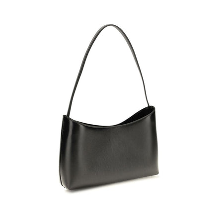 The Row Black Calf Leather Bos Taurus Shoulder Bag