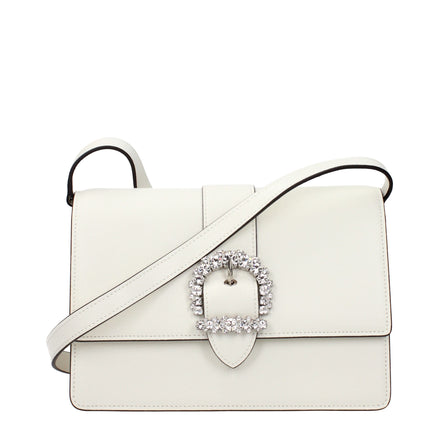 Geantă crossbody Jimmy Choo albă din piele