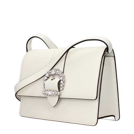 Geantă crossbody Jimmy Choo albă din piele