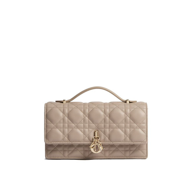 Geantă clutch Dior bej din piele