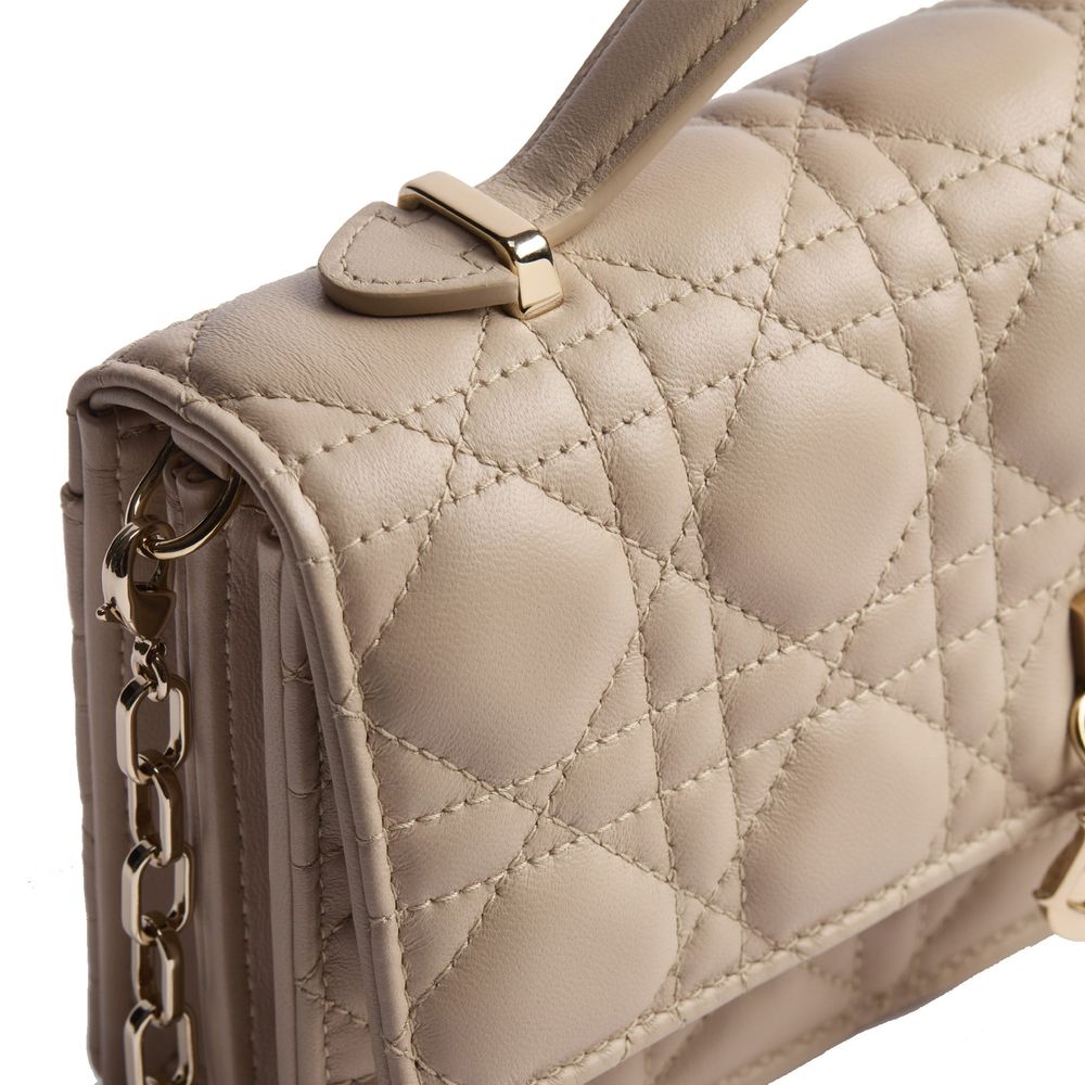 Geantă clutch Dior bej din piele