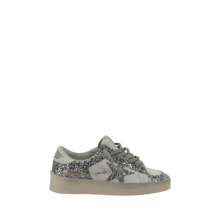 Sneakers low top Golden Goose gri din piele