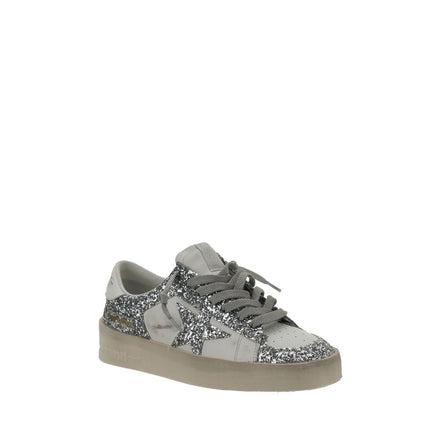 Sneakers low top Golden Goose gri din piele
