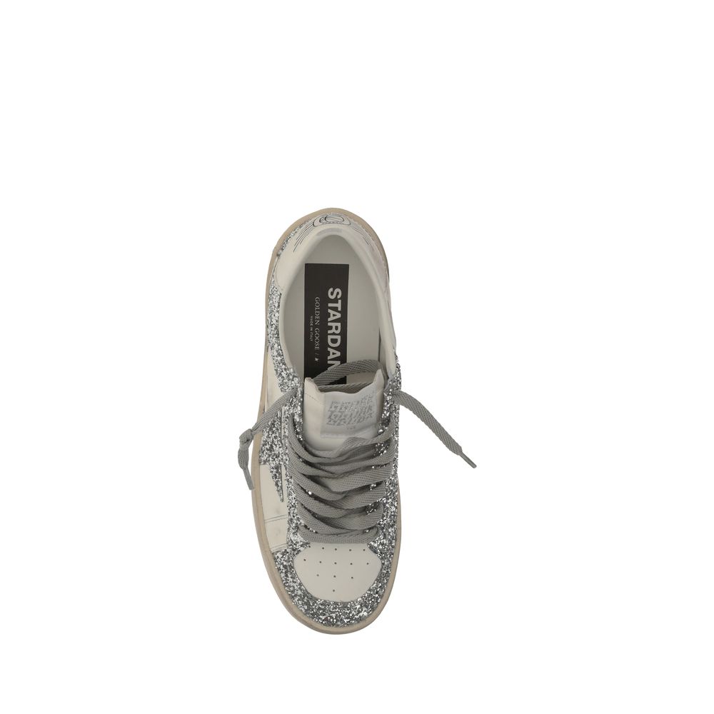 Sneakers low top Golden Goose gri din piele